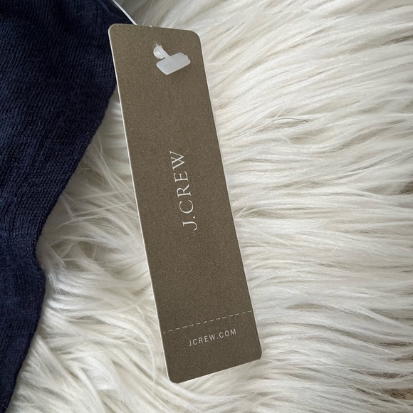 {J. Crew} Linen Ruffle Shell Shell Tank in Navy - Women's Medium - NWT - Picture 10 of 11